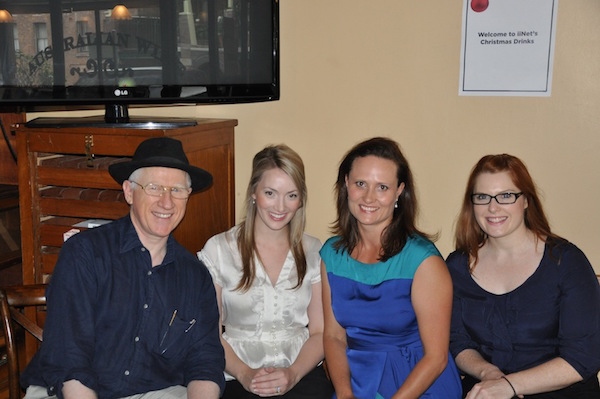 Beauties and the beast - John with Suzi, Eve and Jane, Christmas 2012