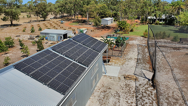 Solar panels at Kalyakool Farm supply 14 kWh of energy for storage by Redflow batteries Solar panels at Kalyakool Farm supply 14 kWh of energy for storage by Redflow batteries