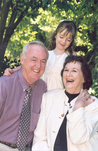 Diane Beer with partner Robin and granddaughter Eden (2004)