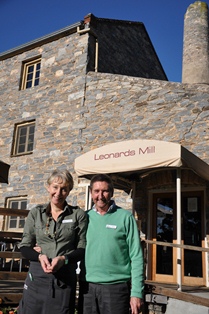 Jane Mitchell and Alan Greig at Leonards Mill