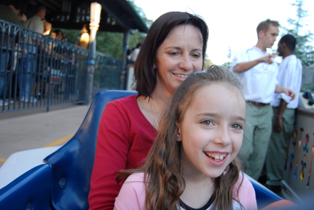 Eden and Sandy on the top of Splash Mountain